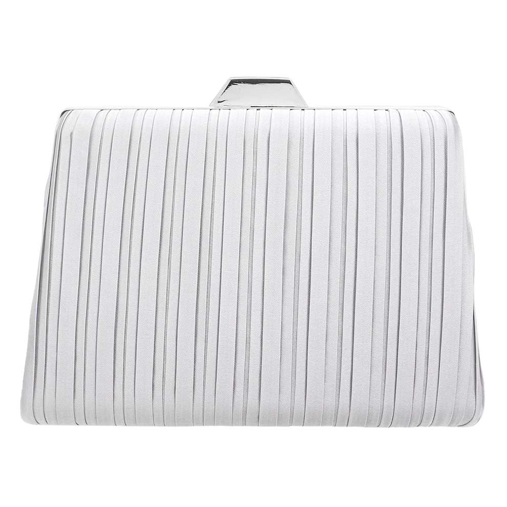 Pleated Evening Clutch Crossbody Bag