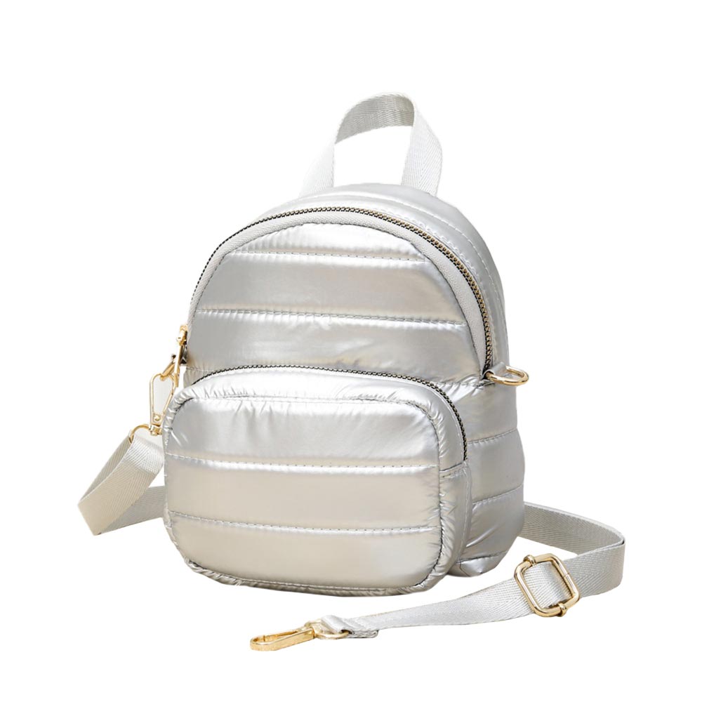 Solid Puffer Mini Backpack Bag