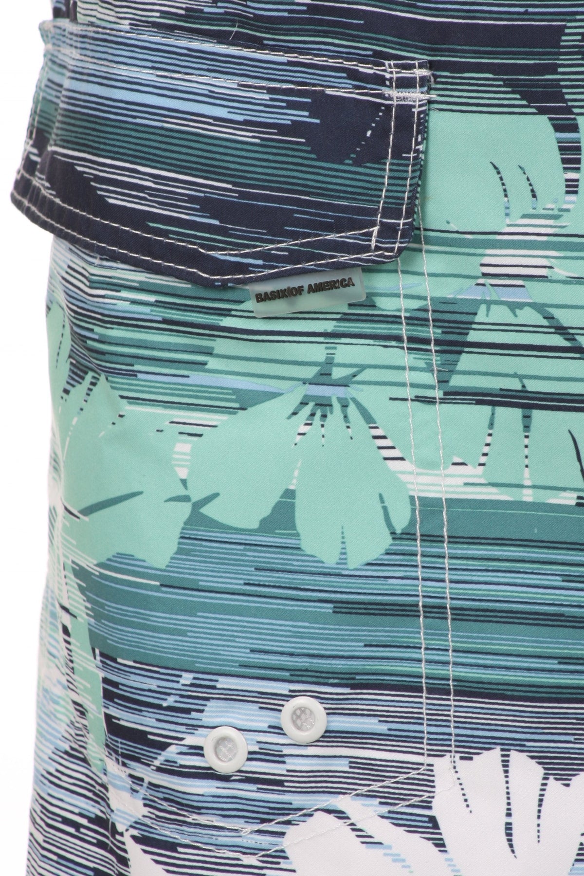 Sakkas Zayne Long Hoolah Hawaii Print Design Skate Surf Board Short / Swim Trunks