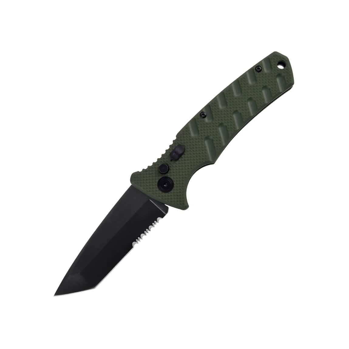 Paquete de 2: Navaja automática asistida por resorte de 4.75" con hoja tanto