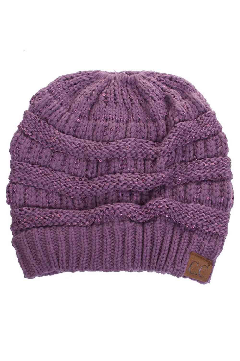 C.C Sequin Knitted Soft Beanie