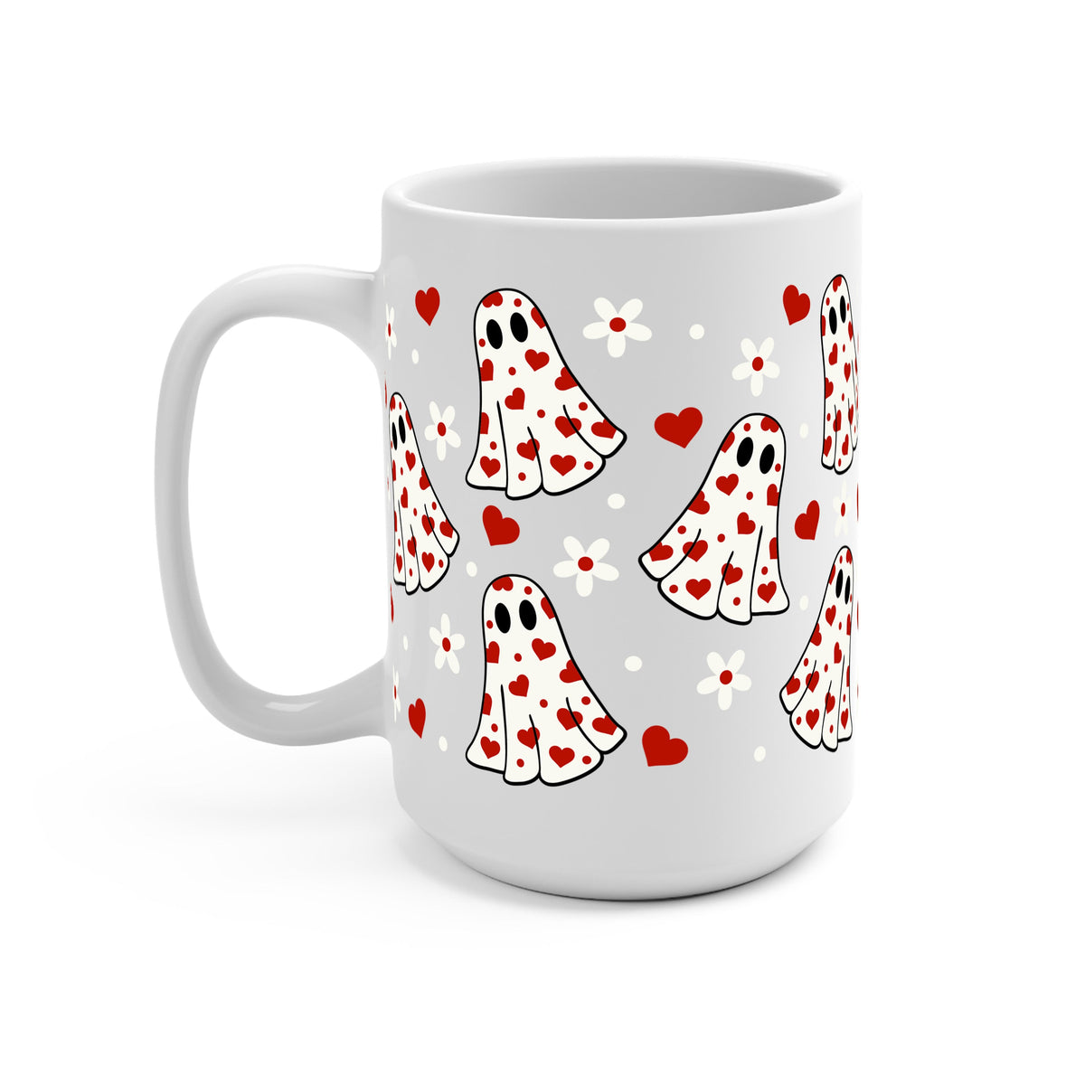 Heart Ghosts Valentine Glass Cups