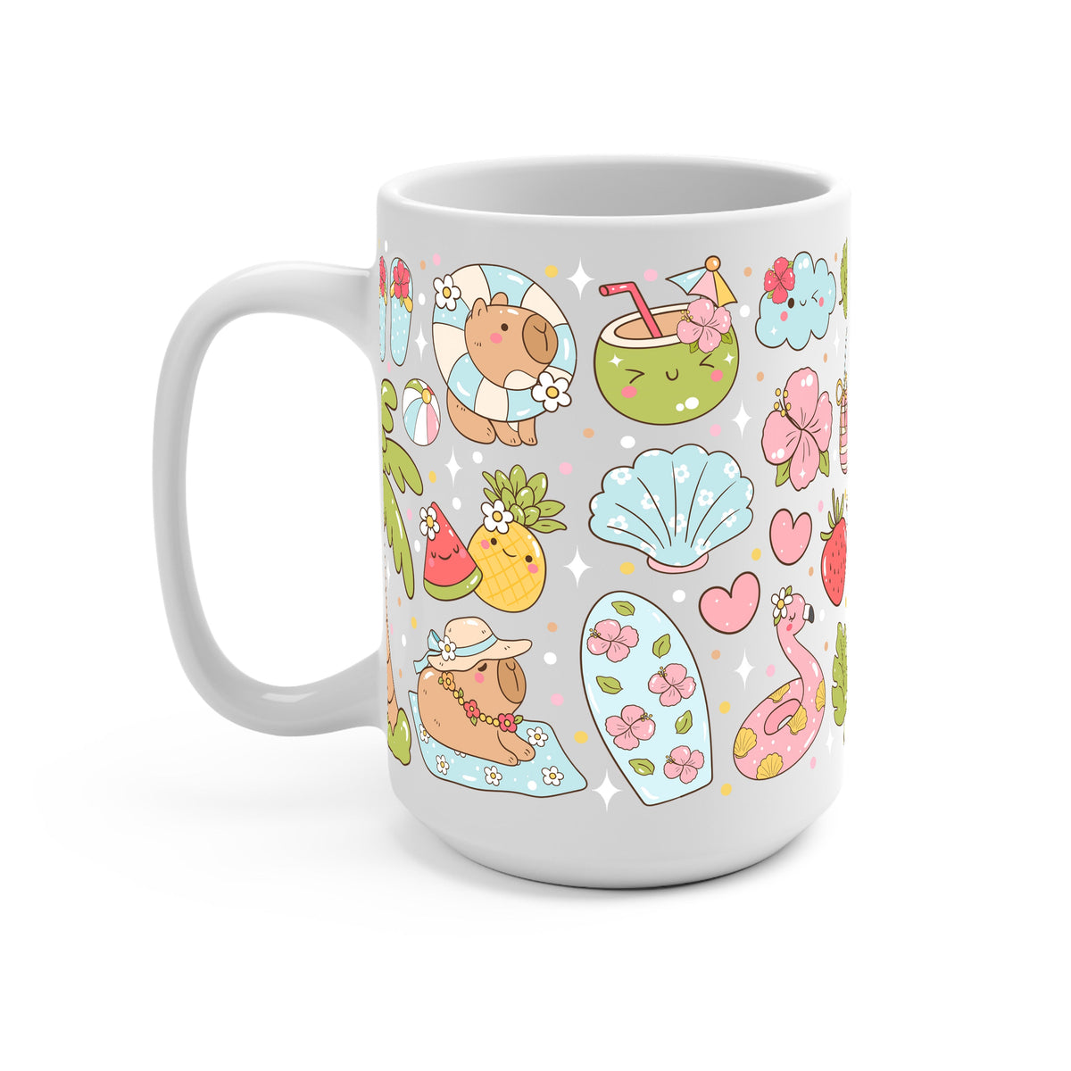 Capybara Beach Glass Cups