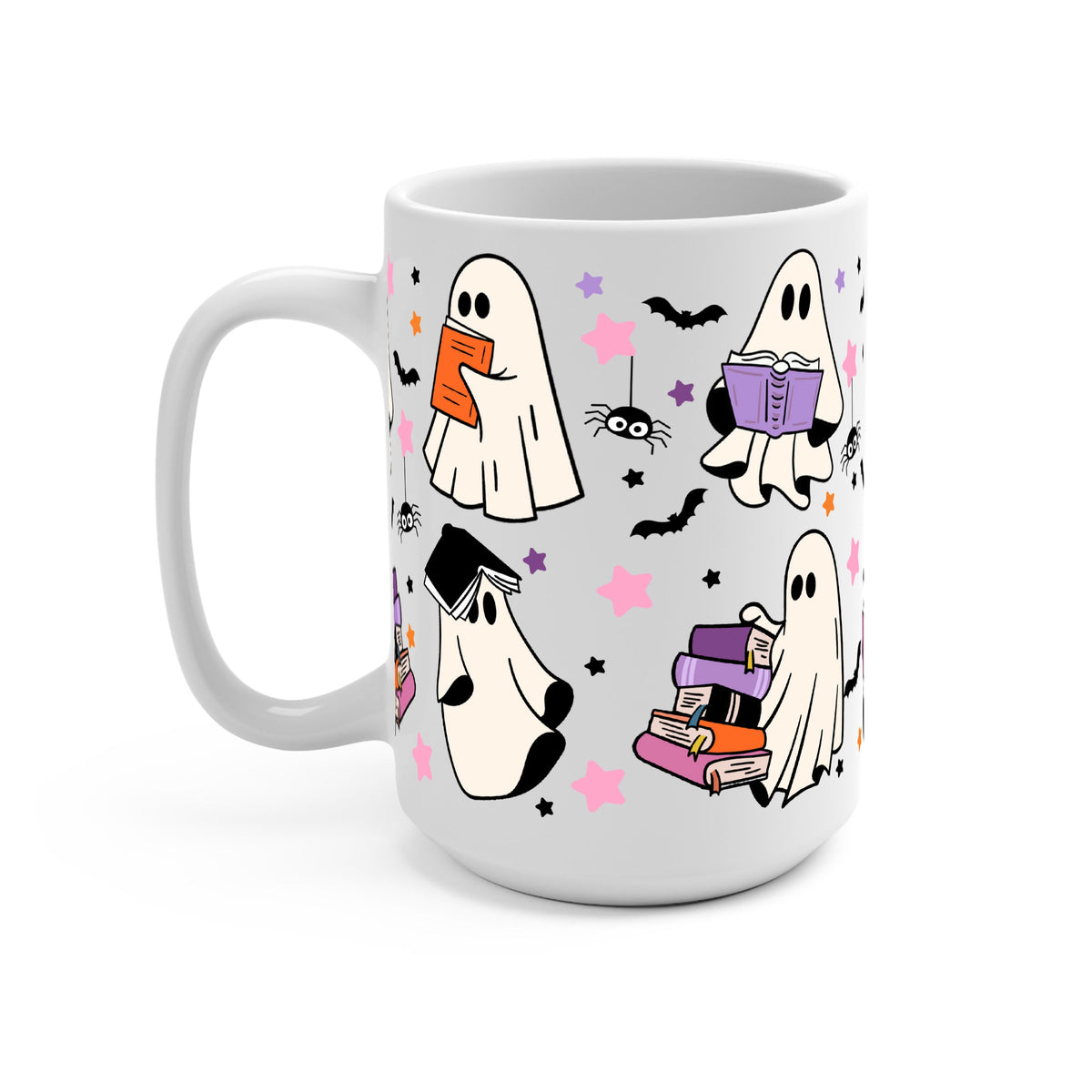 Ghosts and Books Glass Cups