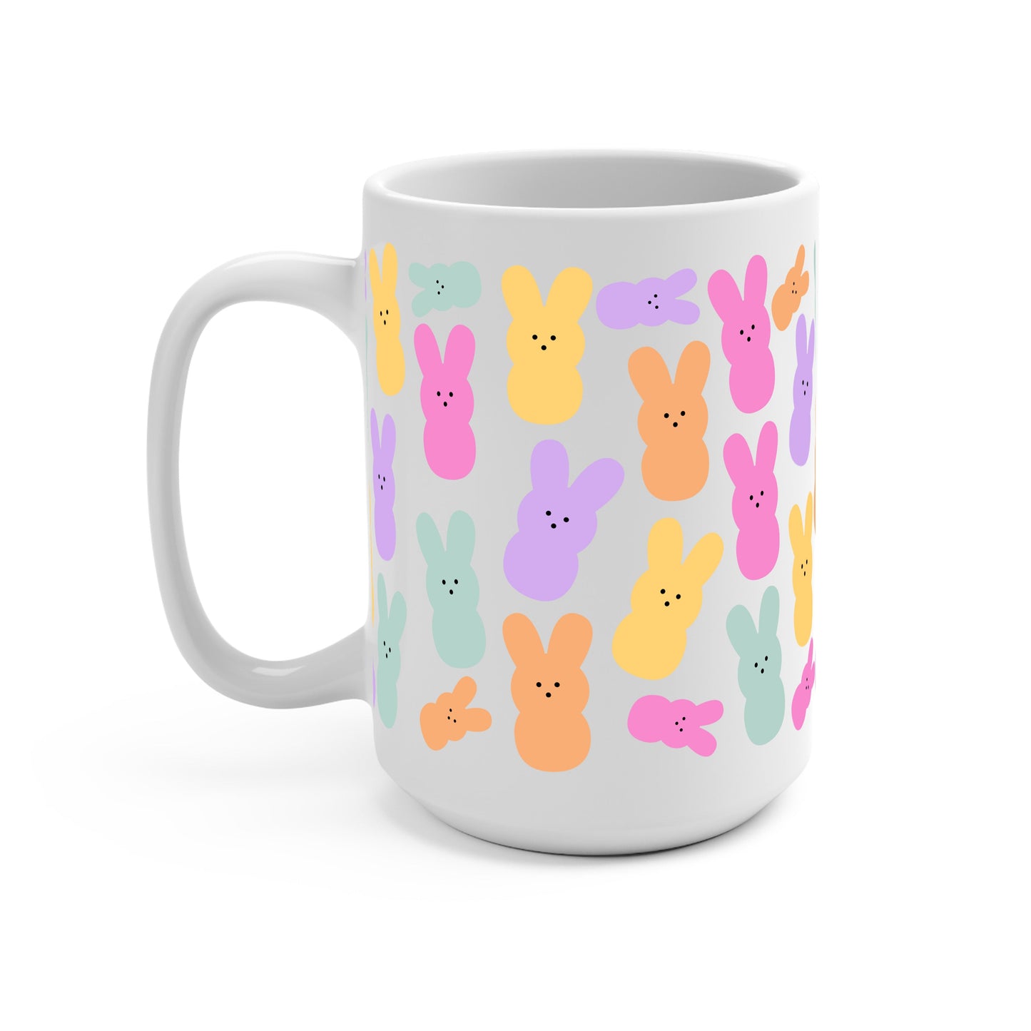 Vasos de cristal con Peeps del Conejo de Pascua