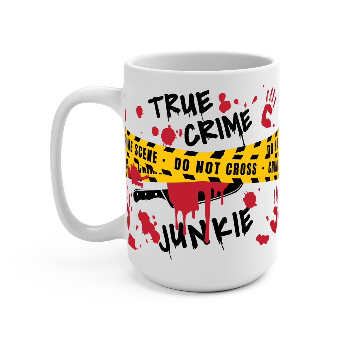 True Crime Junkie Glass Cups