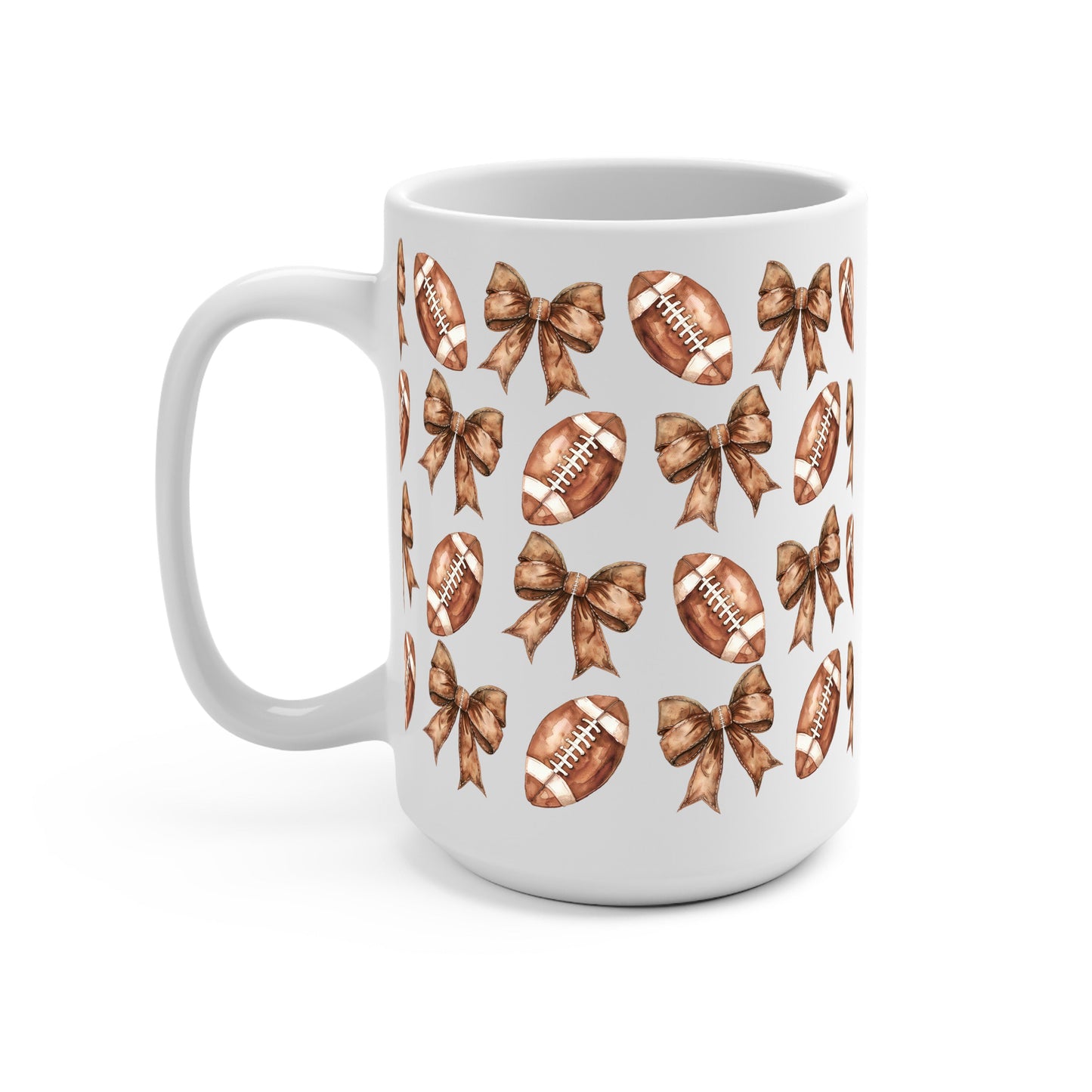 Footballs & Bows Glass Cups