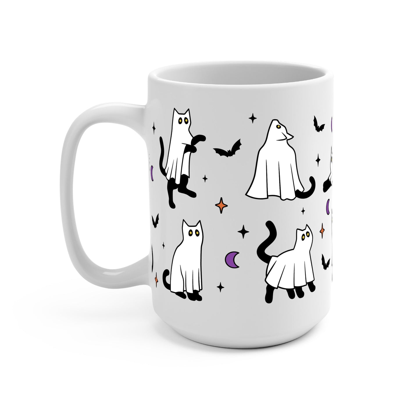 Ghost Cat Glass Cups