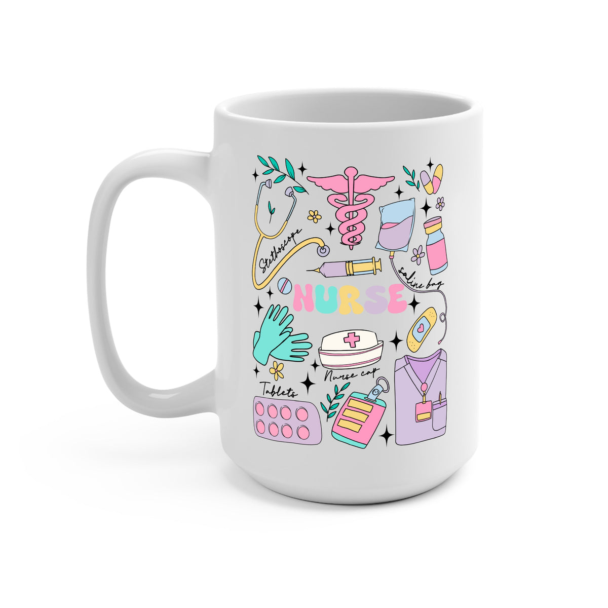Sips And Scrubs Medical Glass Cups