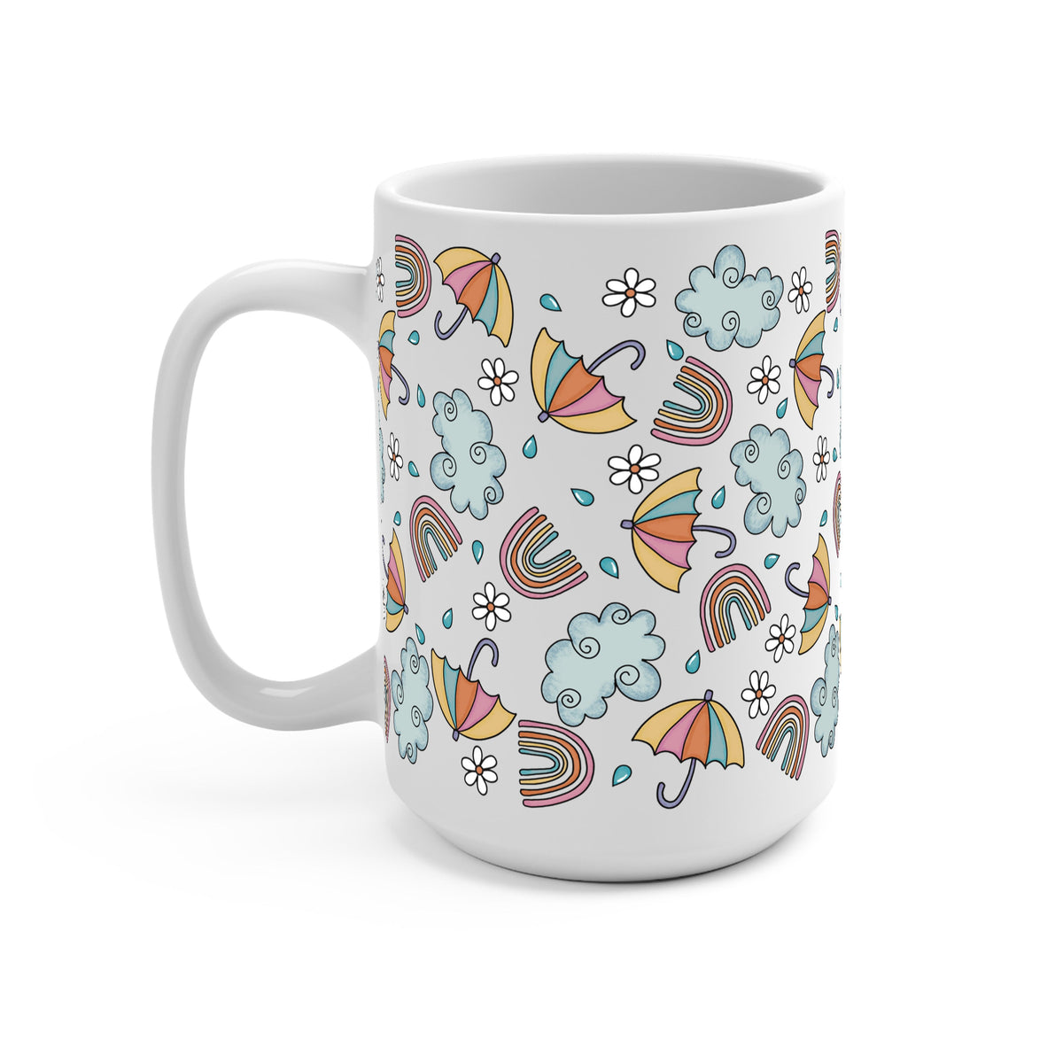 Spring Umbrella Aesthetic Glass Cups