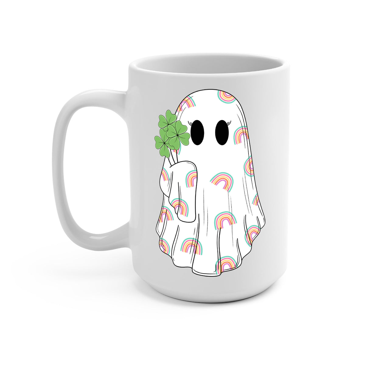 Shamrock Ghostie Glass Cups