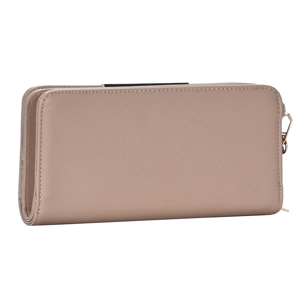 Faux Leather Zipper Wallet