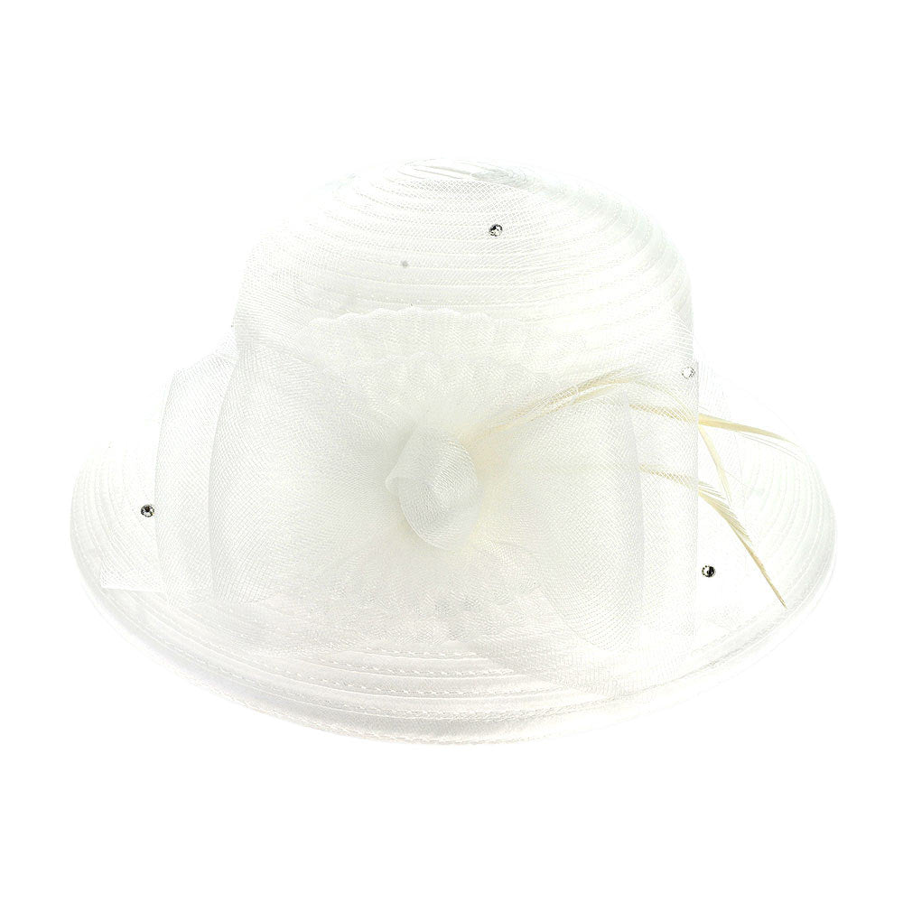 Mesh Bow Dressy Hat