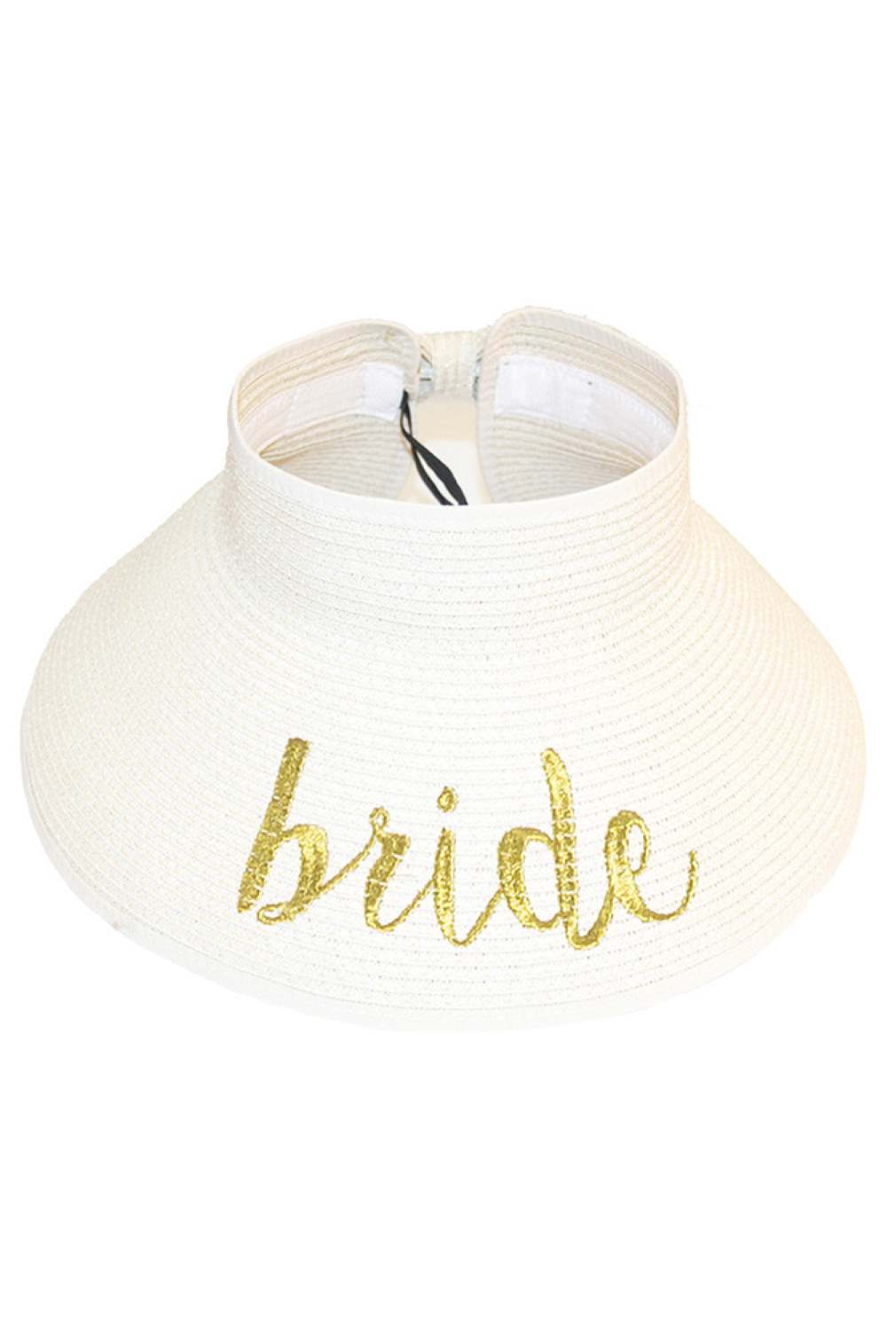 Bride Roll Up Paper Visor Hat