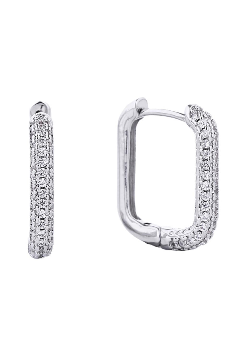 Stunning 14K Dipped Huggie Hoop Cz Paved