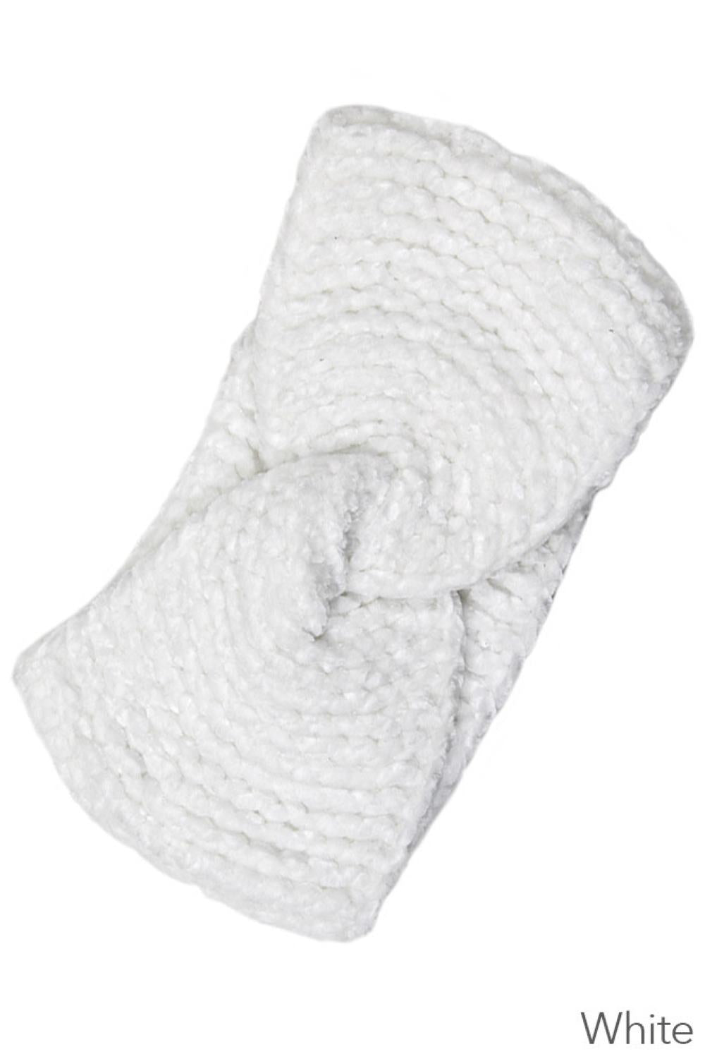 Twisted solid knit headband