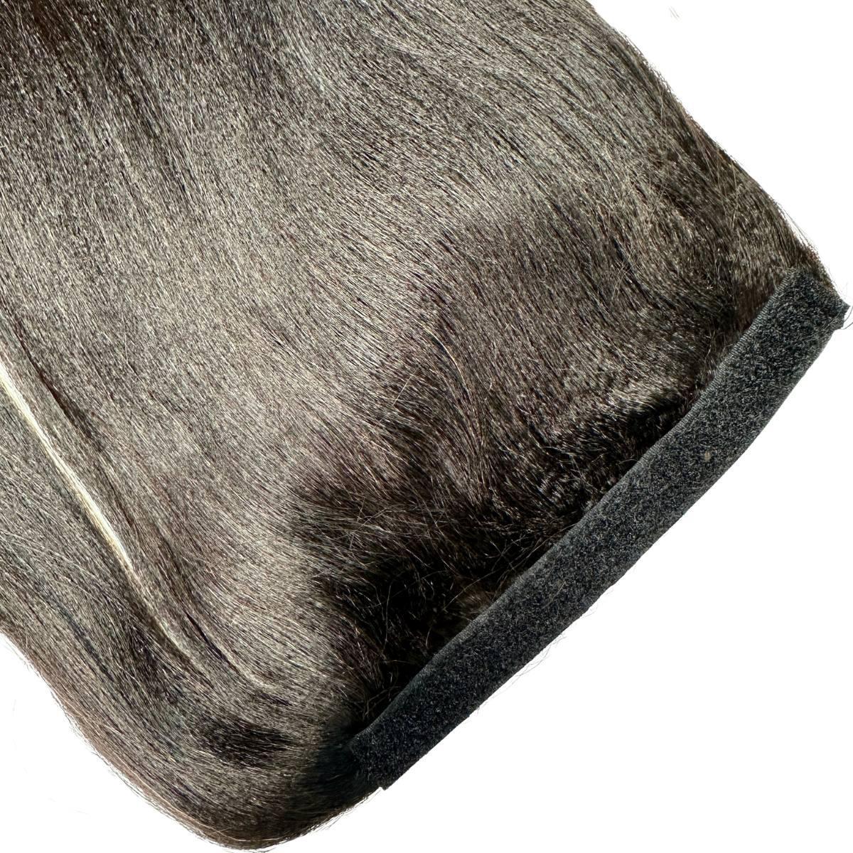 Cola de caballo de cabello 100% humano liso Yaki