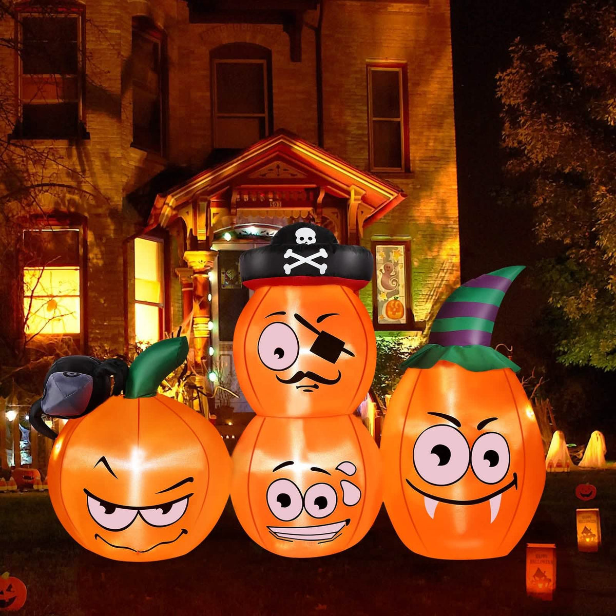 AGPTEK calabaza de Halloween de 4.9 pies para decoración exterior