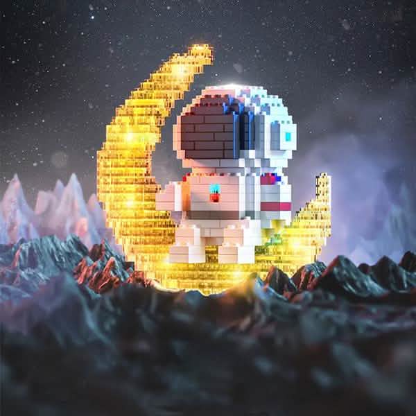 Astronauta Ladrillos de Construcción Juguetes LED Luminosos