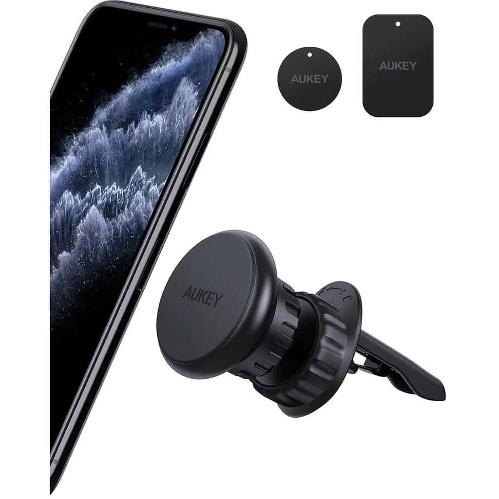 Soporte de teléfono Aukey para coche con montaje súper magnético