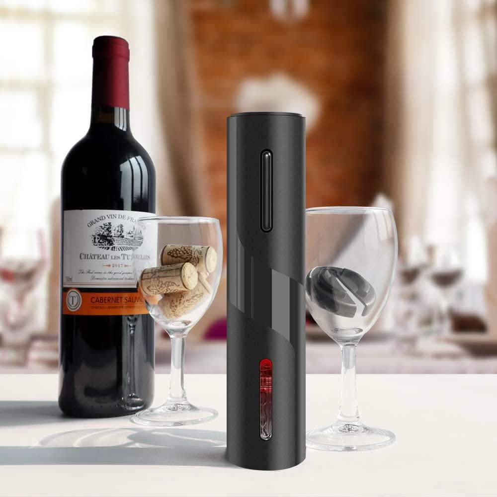 Abridor de botellas de vino automático eléctrico con sacacorchos