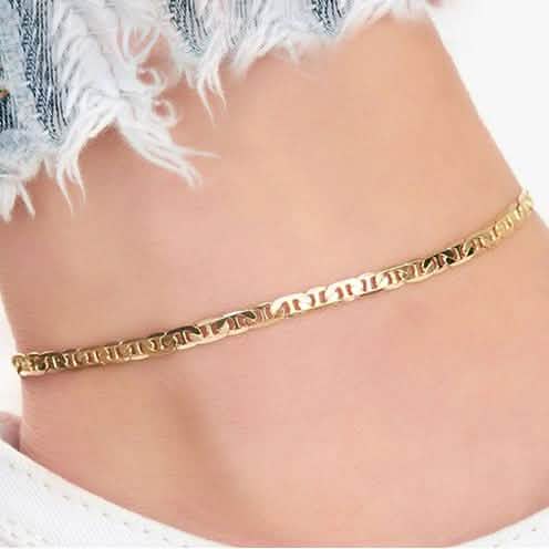 Tobillera Marinera Barzel Chapada en Oro de 18K