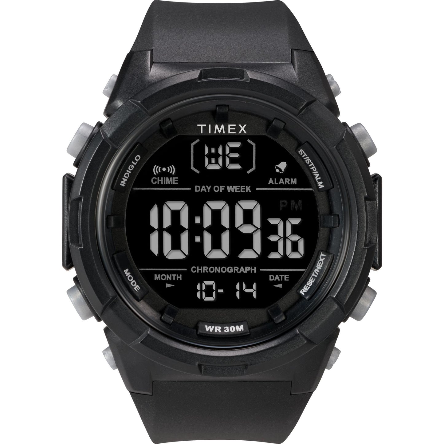 Reloj Digital Timex para Hombre de 50 mm - Correa Negra Esfera Digital Caja Negra