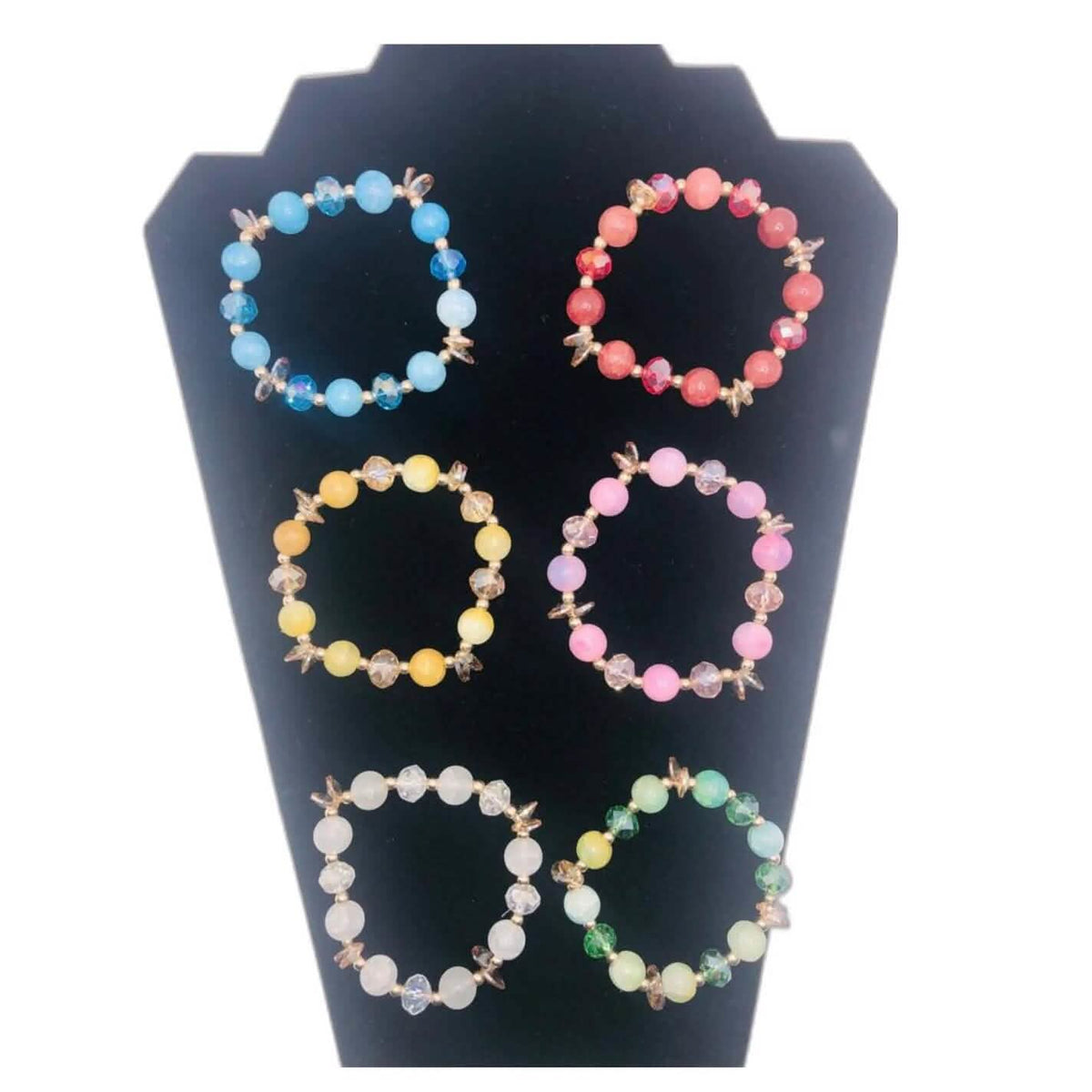 Hermosas Pulseras Artesanales de Piedra y Cuentas de Cristal