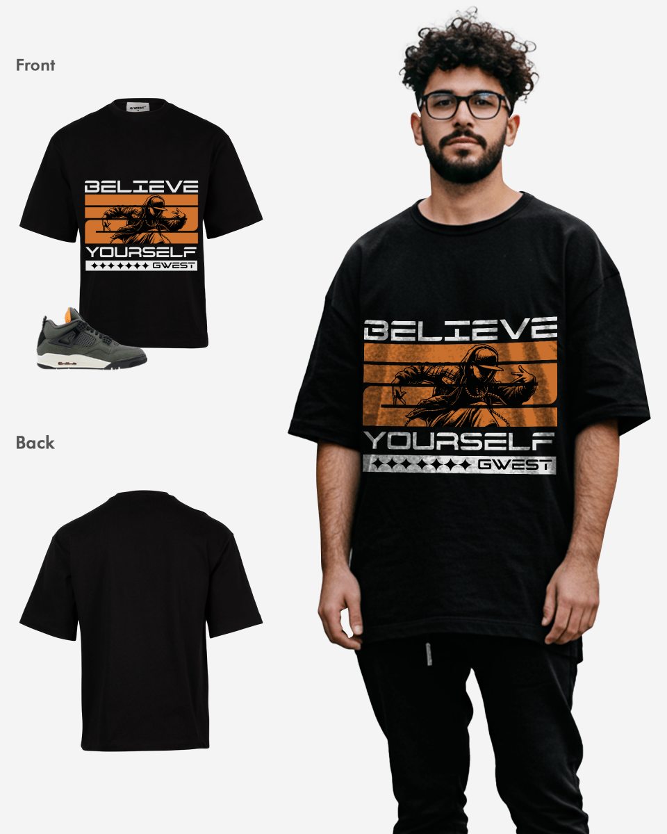 G West Believe Yourself Oversized T-Shirt Mens