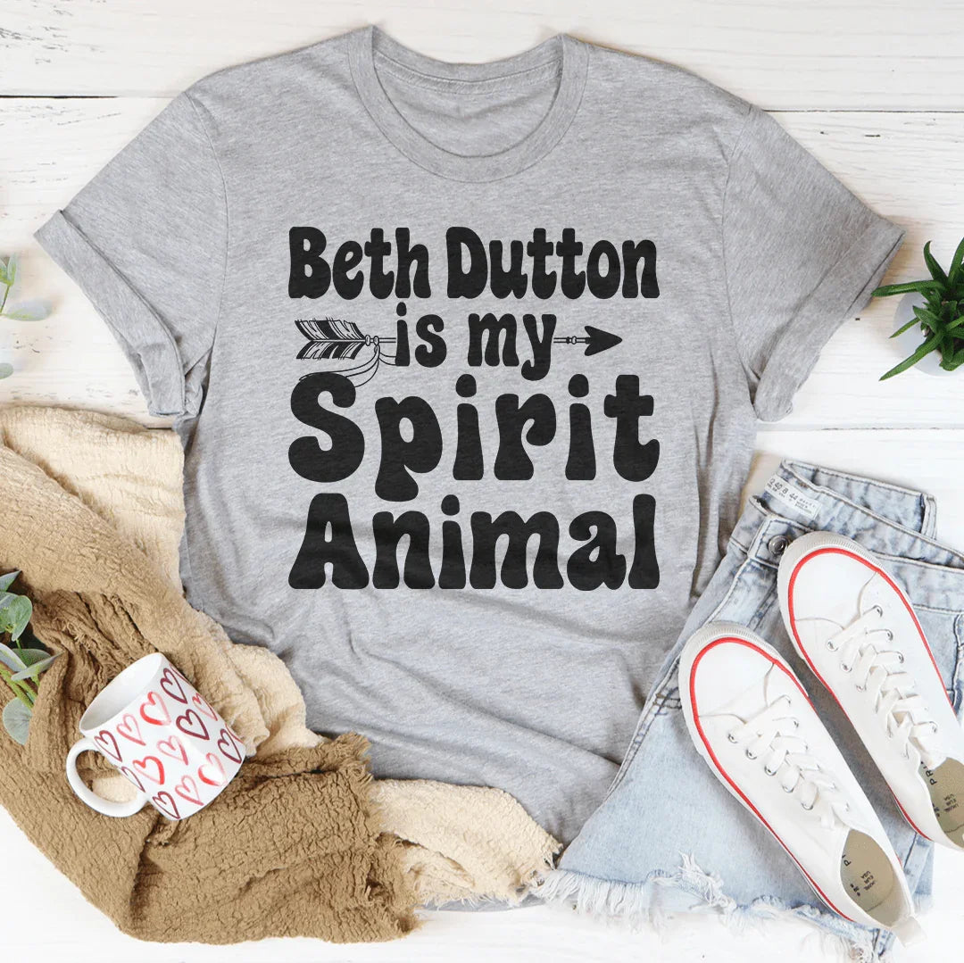 Country TV Fan Crewneck Tee – "Beth Dutton Is My Spirit Animal"