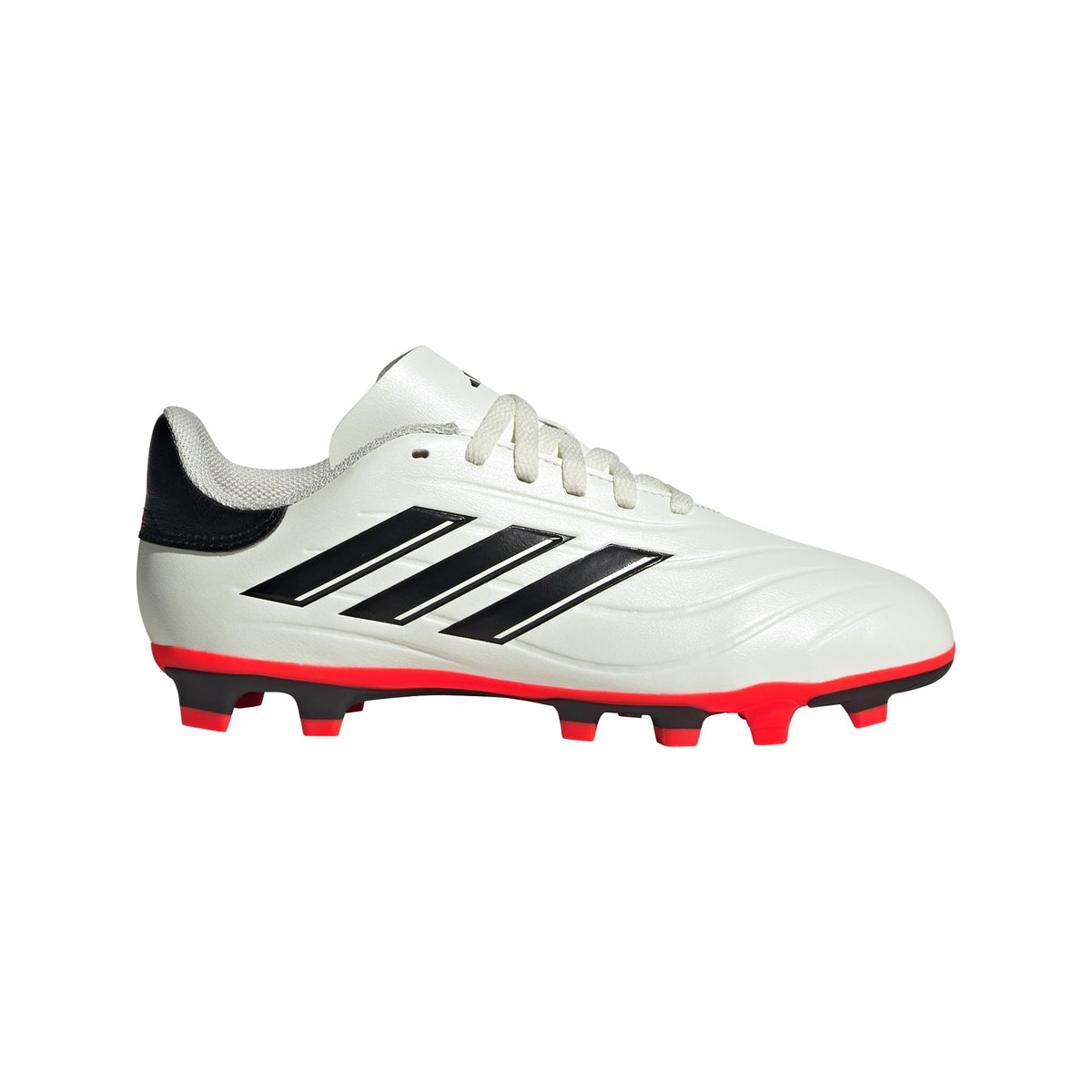 adidas Fútbol Copa Pure II Club Terreno Firme (Niño Pequeño/Niño Grande) Marfil/Negro/Rojo Solar 3 Niño Pequeño M