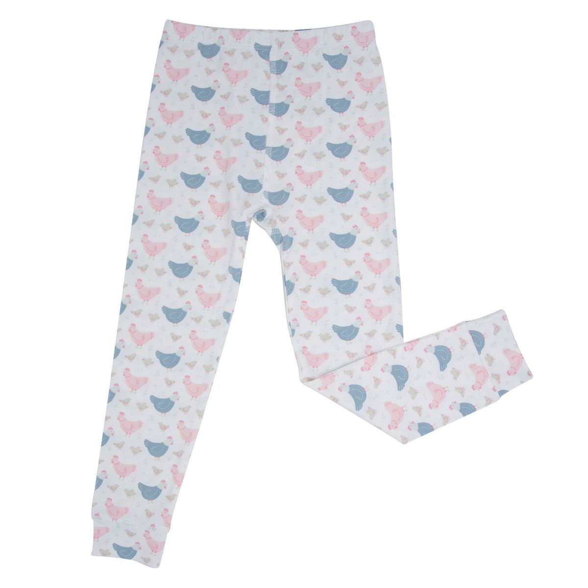 Pijama de bambú de gallinas rosas para niños grandes