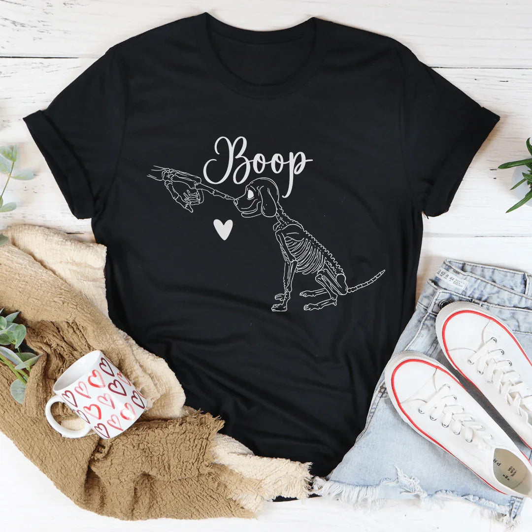 Dog Lover Gift Short-Sleeve Top – "Boop" Cute Dog Tee