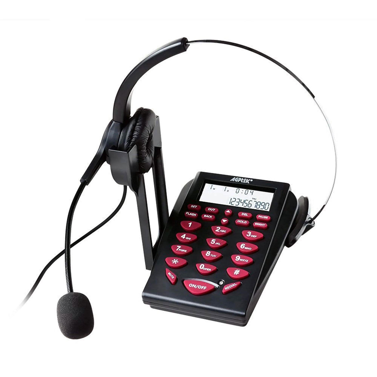 Auriculares de teléfono de oficina con cable para centro de llamadas
