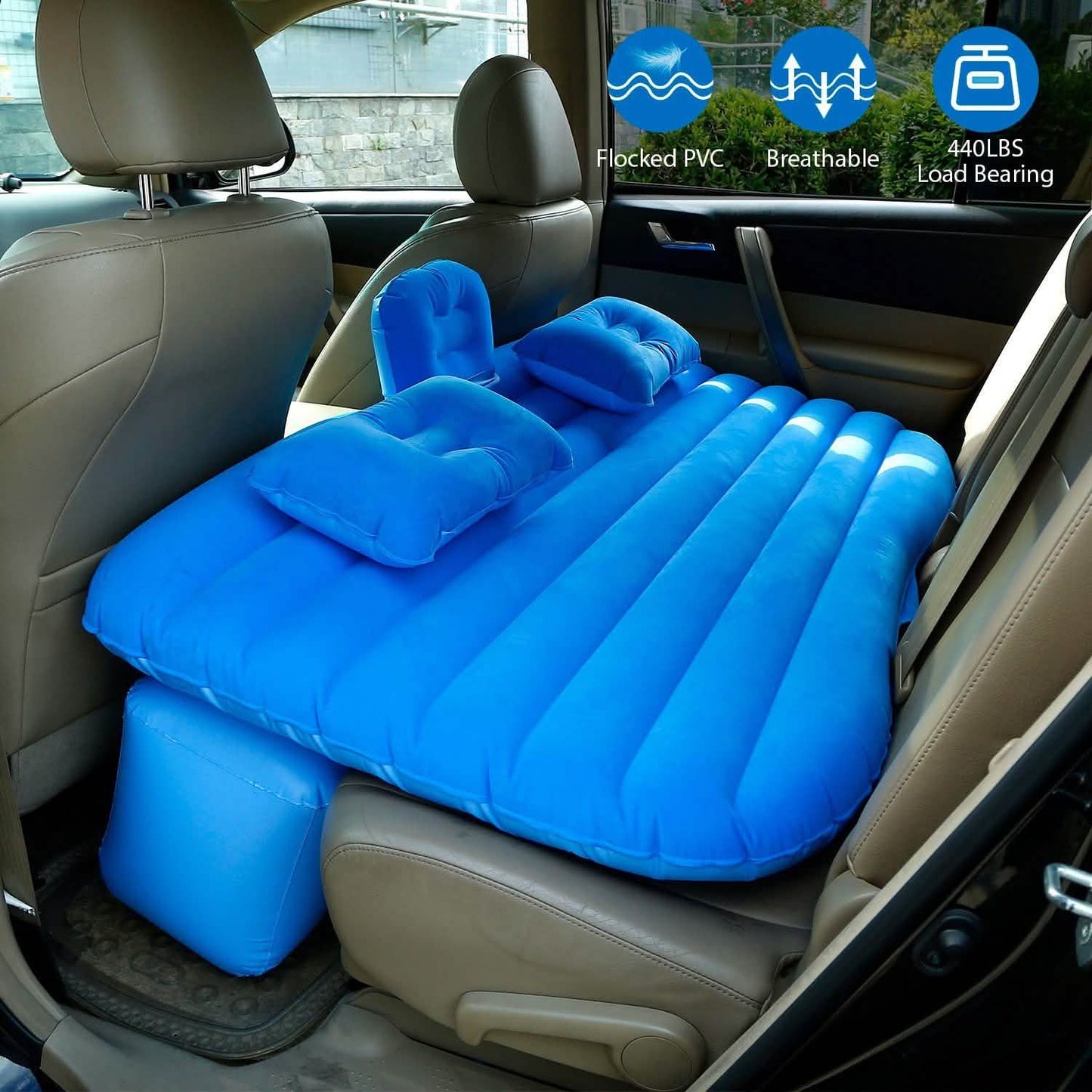 Inflado de colchón hinchable para coche