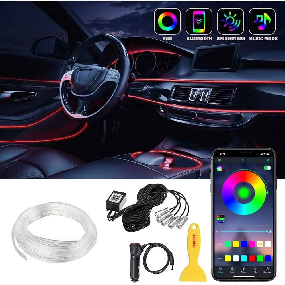 Kit de luces ambientales LED para coche