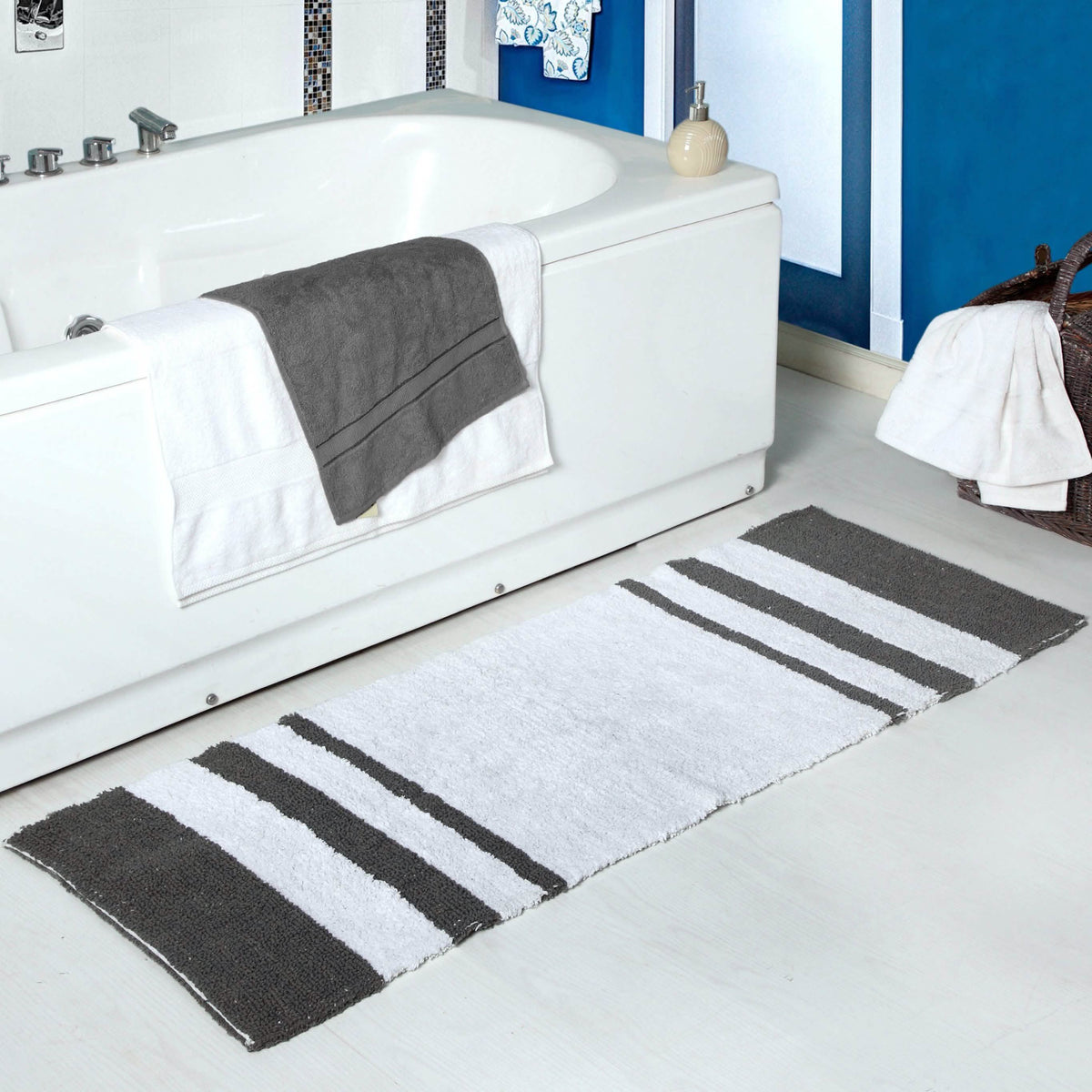 Casa Home Mantel reversible de rayas