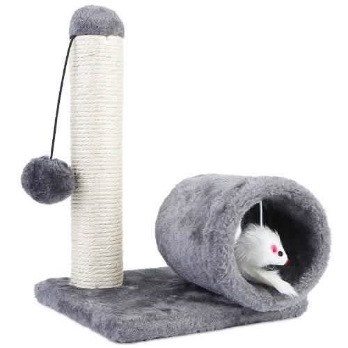 Juguete Poste Rascador de Sisal para Gatos con Túnel