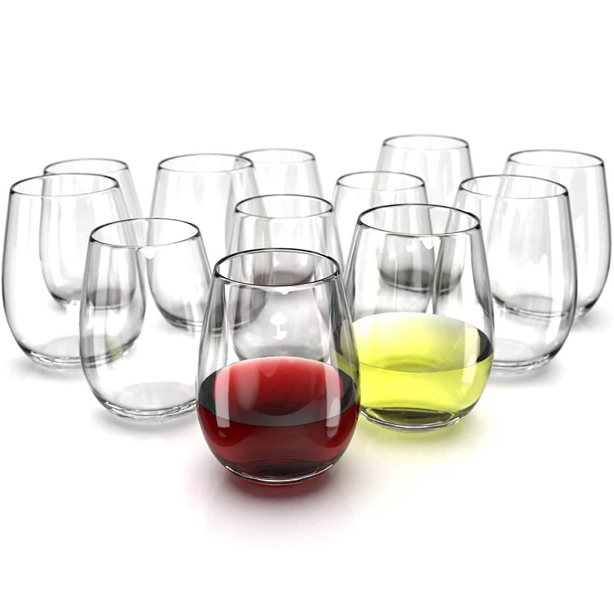 Juego de 6 copas de vino sin tallo Chef's Star de 17 oz y juego de 6 de 21 oz