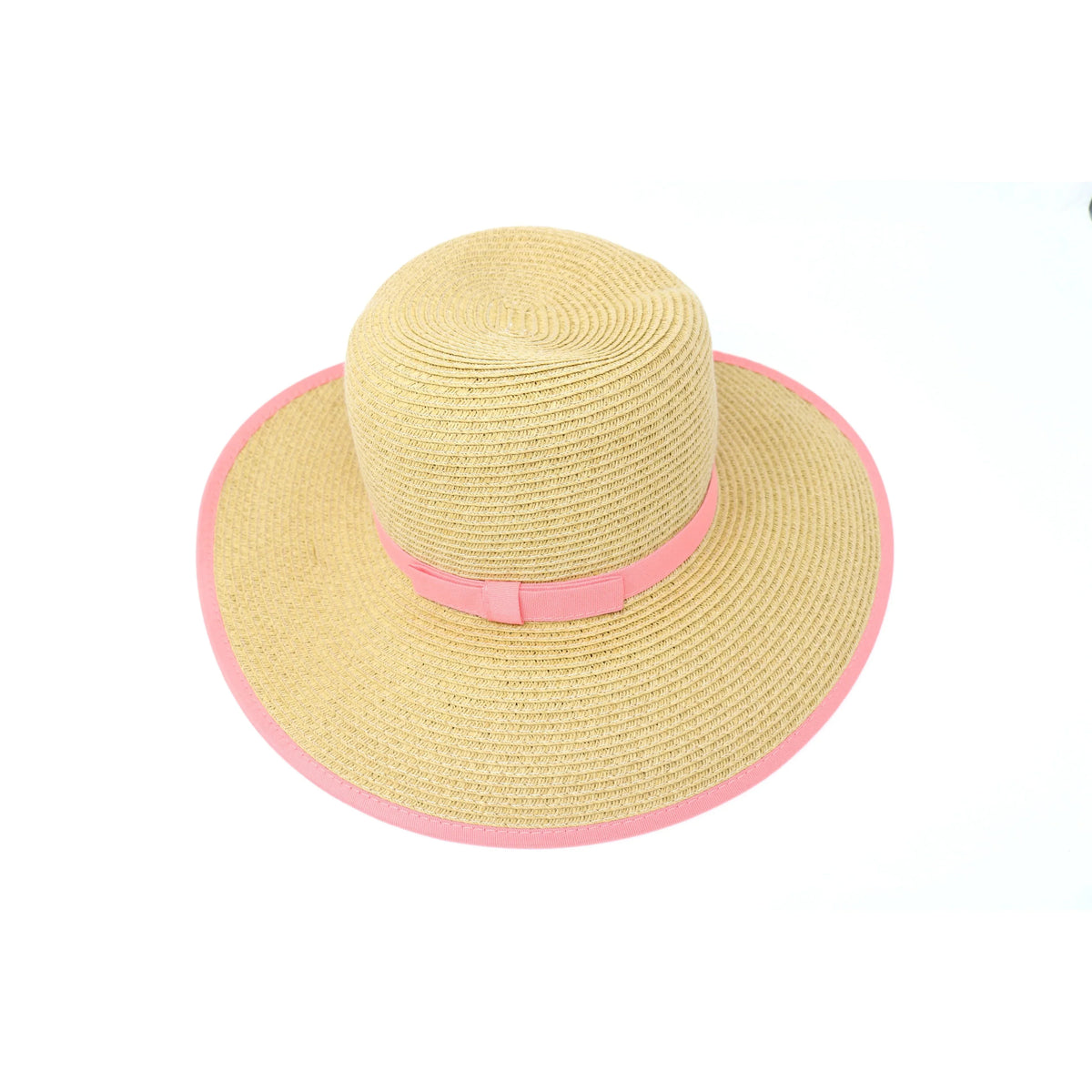 Coral Braided Straw C.C Hat