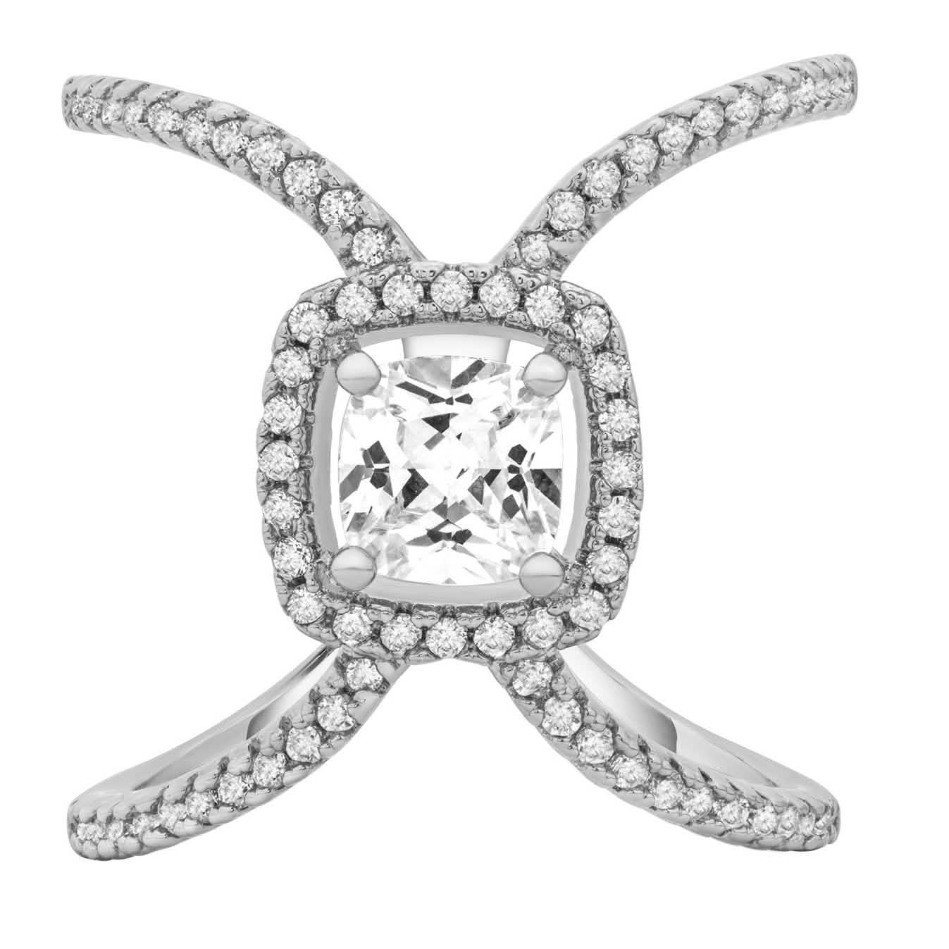 Anillo Halo Cojín X
