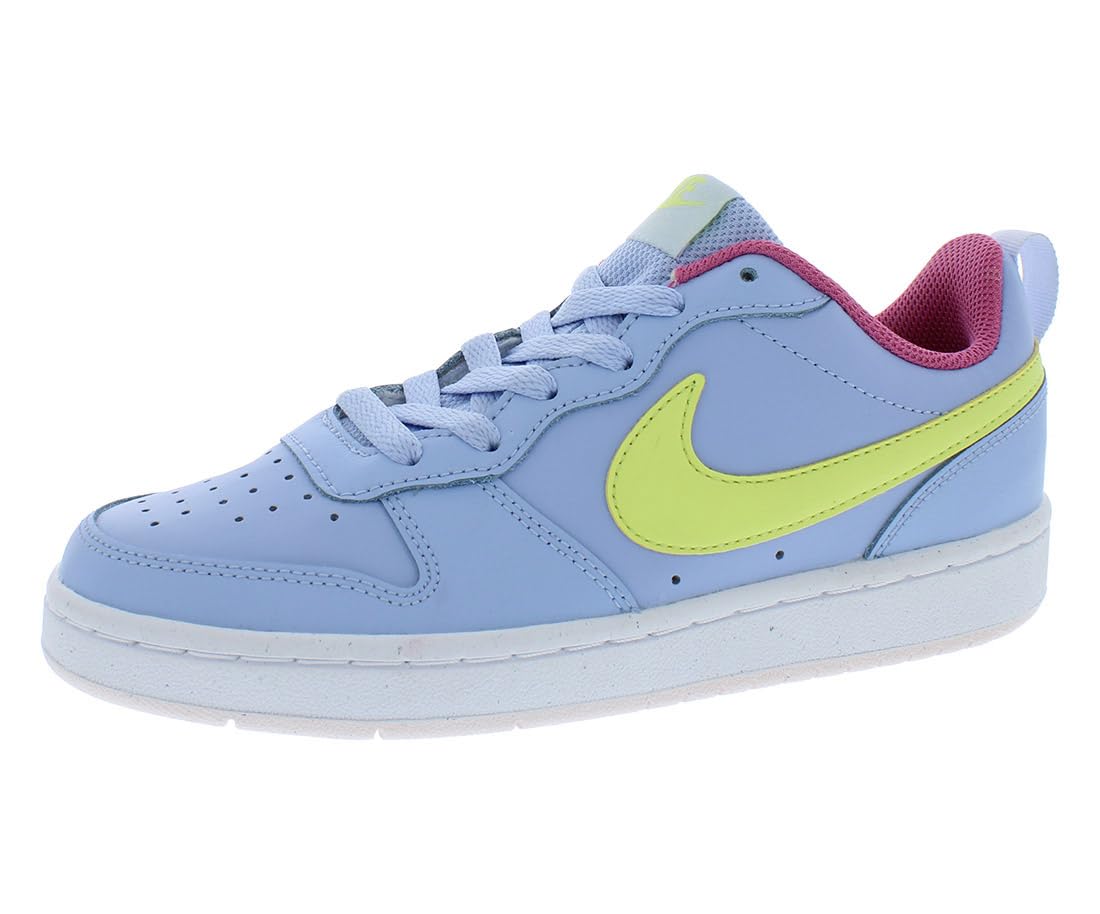 Zapatillas Nike Kids Court Borough Low 2 Cobalt Bliss/Lt Lemon Twist 4 M US