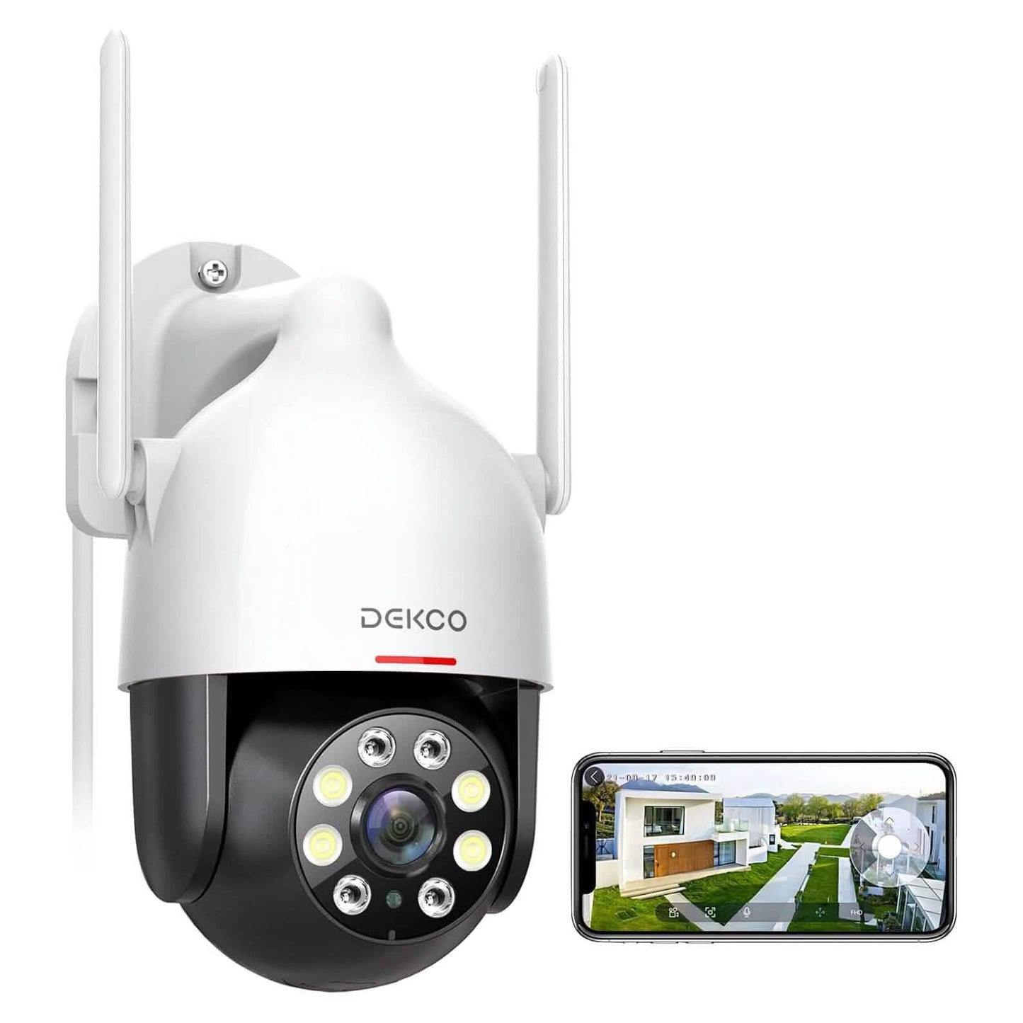 Cámara de seguridad de vigilancia WiFi Dekco 2K (Reacondicionada)
