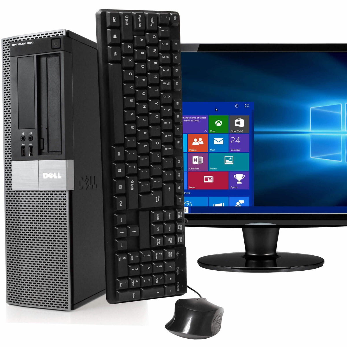 Computadora de escritorio Dell OptiPlex 980 + monitor de pantalla plana de 19" (reacondicionado)