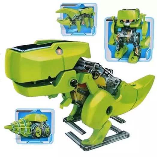 Robot dinosaurio solar educativo 4 en 1 para armar