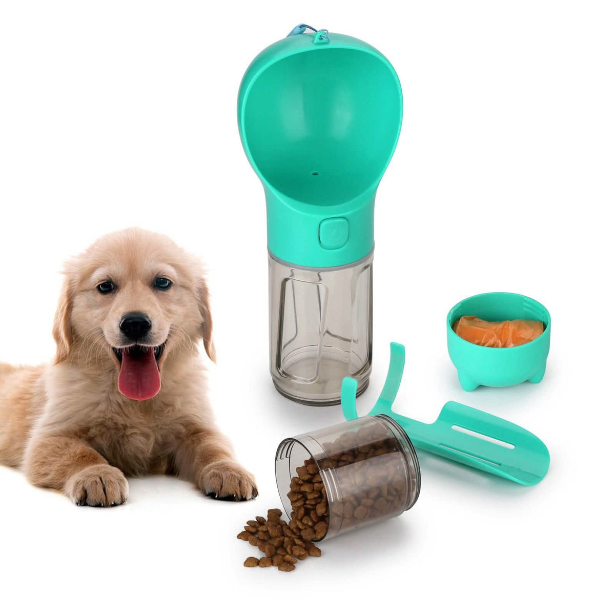 Botella de agua para perros portátil a prueba de fugas para senderismo, escalada y viajes