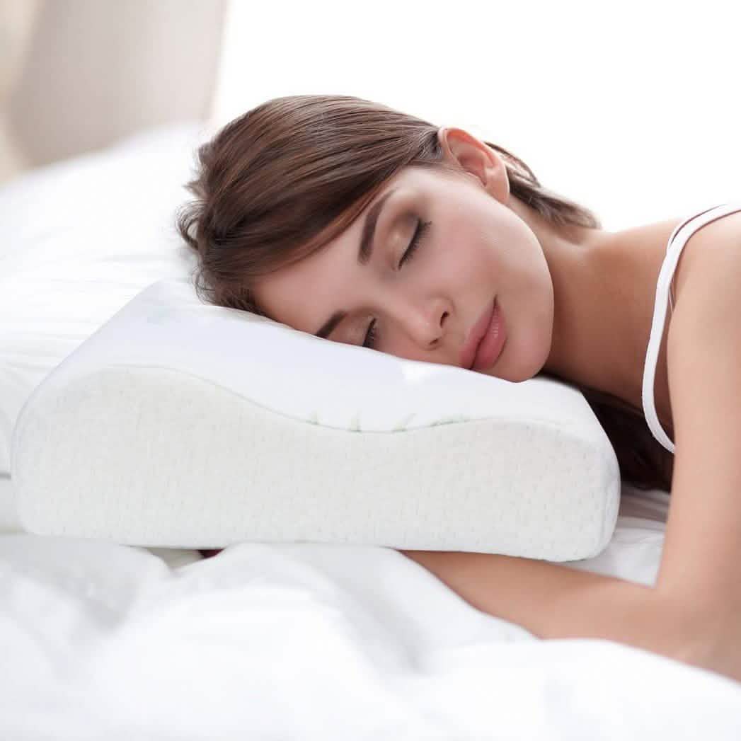 Almohada de espuma viscoelástica Dormire Contour con funda de bambú suave extraíble