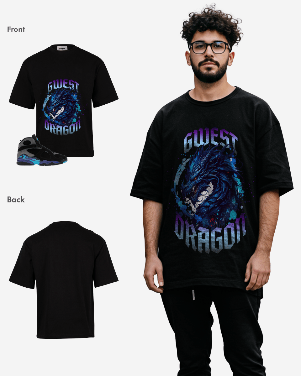 G West Dragon Oversized T-Shirt Mens