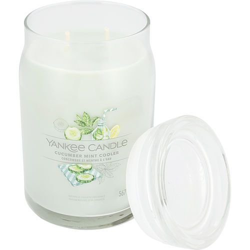 YANKEE CANDLE by Yankee Candle CUCUMBER MINT COOLER SCENTED LARGE JAR 22 OZ