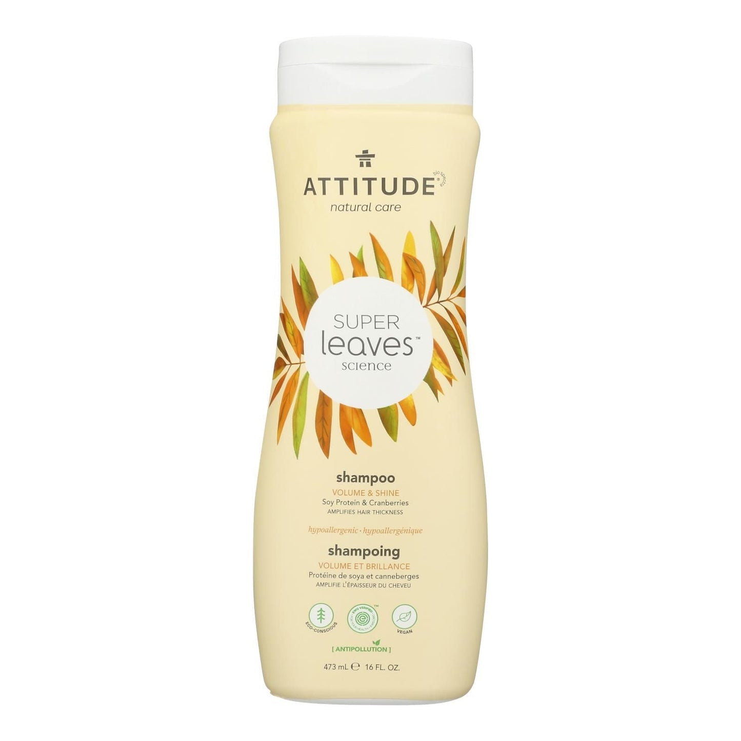 Attitude - Champú Volumen y Brillo - 1 unidad de 473 ml